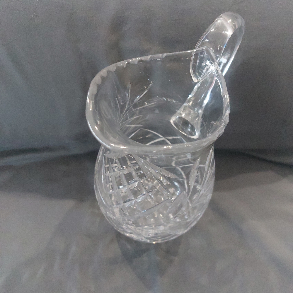 Lead Crystal Waffle and Leaf Pattern.